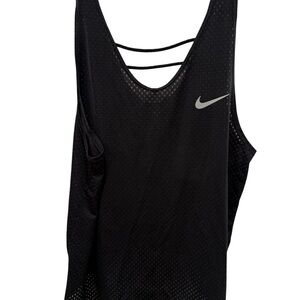 Nike Black Performance Mesh Tank Top with Strappy Back